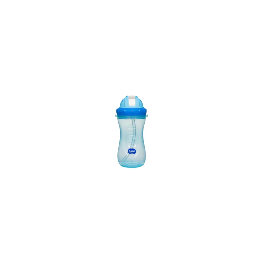 Wee Baby 761 Renkli Pipetli 340 ml Bardak Mavi