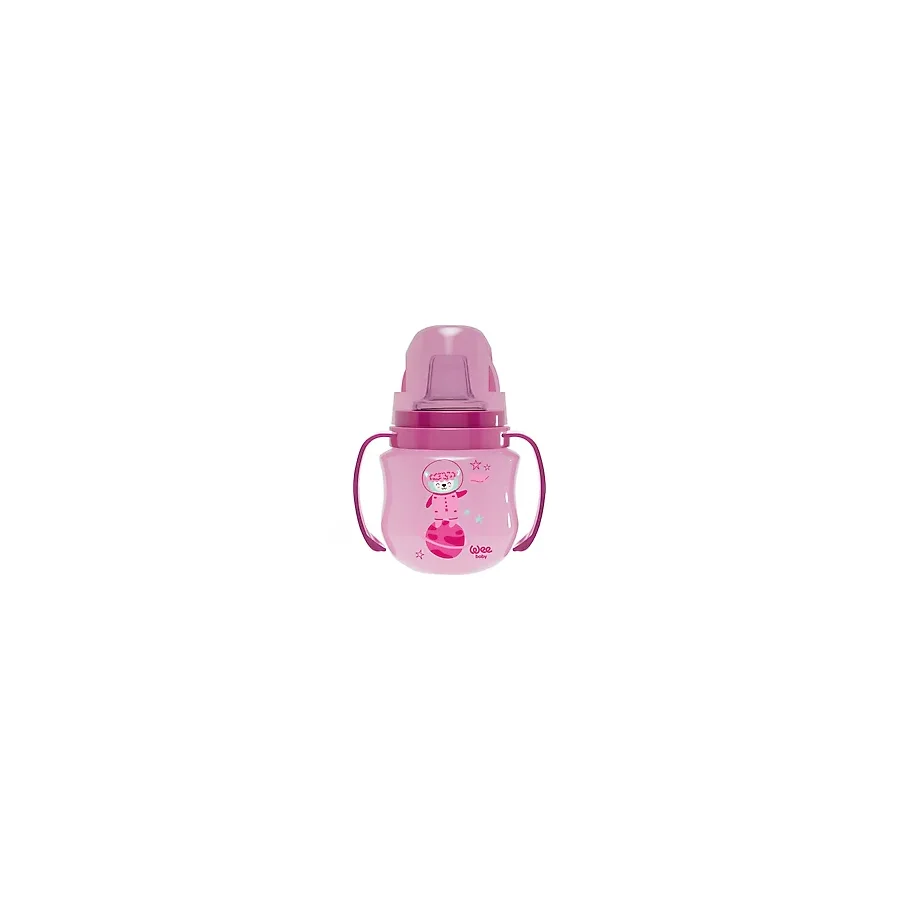 Wee Baby Galaxy Kulplu Alıştırma Bardağı Bebek Suluk 125 Ml 6+ Ay Pembe