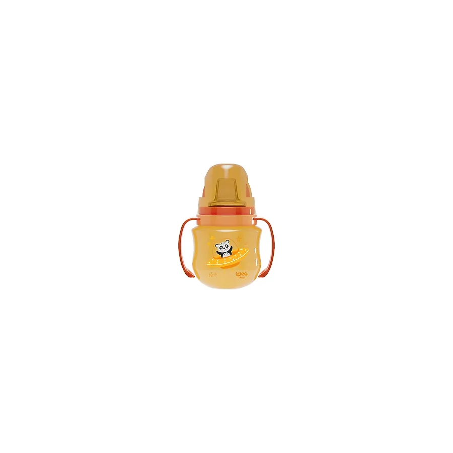 Wee Baby Galaxy Kulplu Alıştırma Bardağı Bebek Suluk 125 Ml 6+ Ay Turuncu
