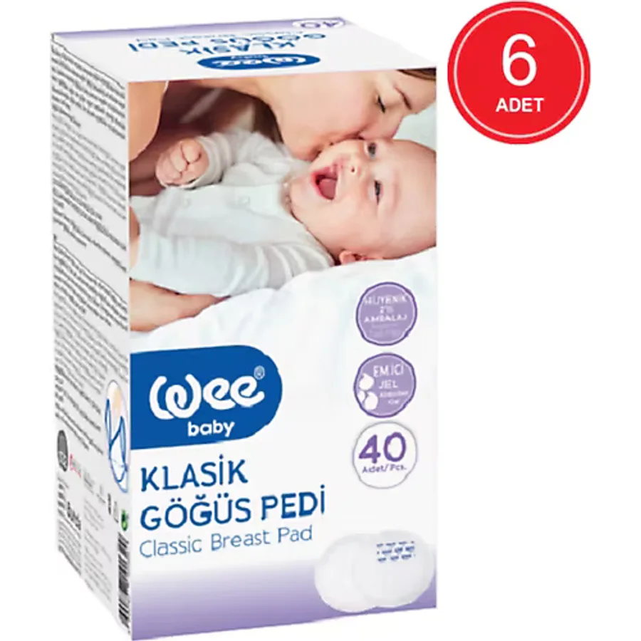 Wee Baby Klasik 40'lı 6 Paket Göğüs Pedi