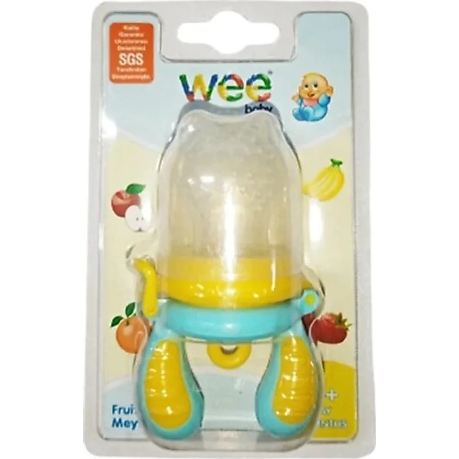 Wee Baby Meyve Sebze Süzgeci 4+Ay Kod207 Sarı Turkuaz