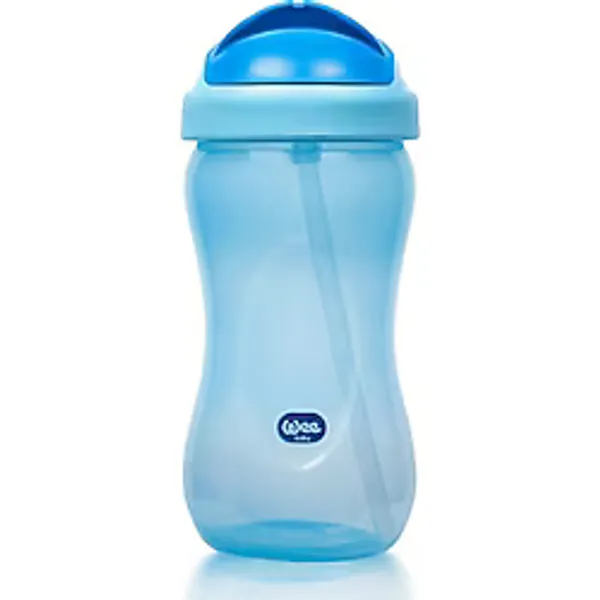Wee Baby Sportif Pipetli Bardak Akıtmaz Bebek Bardağı Suluk 350 Ml 6+ Ay Mavi