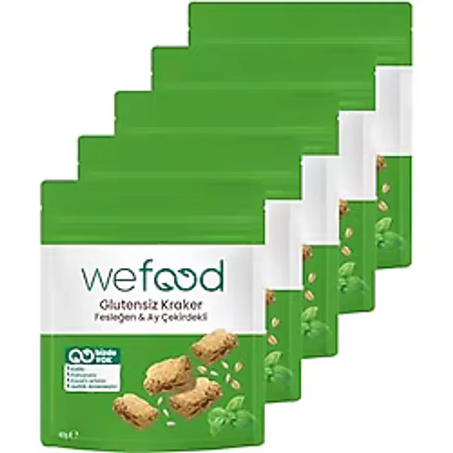 Wefood Fesleğenli Kraker 40 gr 5'li