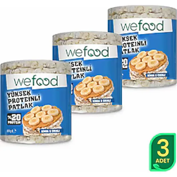 Wefood Kinoalı Protein Patlak 80 g 3'lü