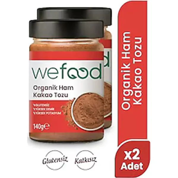 Wefood Organik Ham Kakao Tozu 140 gr 2'li