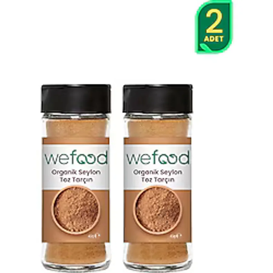 Wefood Organik Seylon Tarçın Tozu 45 gr 2'li