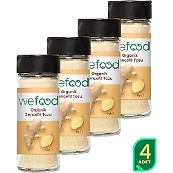 Wefood Organik Zencefil Tozu 45 gr 4'lü