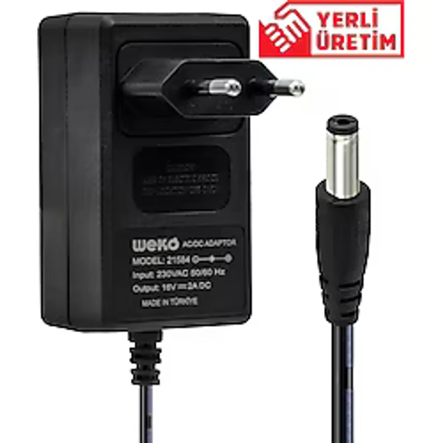 Weko 16V 2A 5.5x2.5 Uçlu Power Jacklı Santral Adaptörü
