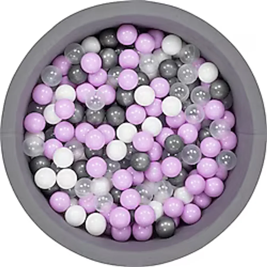 Wellgro Bubble Pops Gri Top Havuzu - Gri/beyaz/seffaf/lila Top - Mor