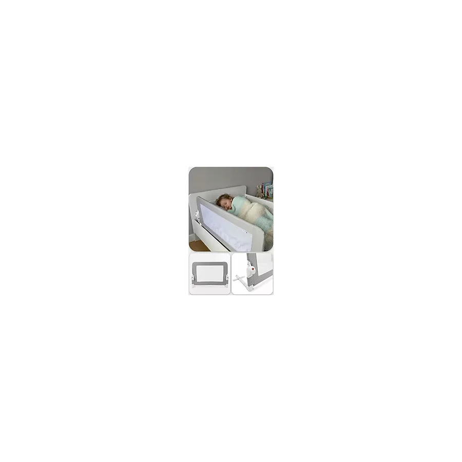 Wellgro Littles 83x48 cm Gri Yatak Bariyeri, Çocuk Yatak Korkuluğu