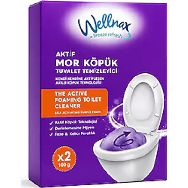 Wellnax Aktif Mor Köpük Tuvalet Klozet Temizleyici 2x100 gr