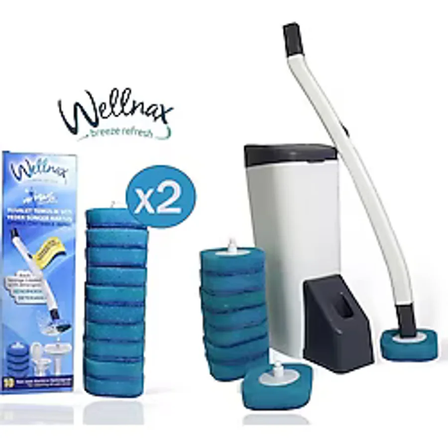 Wellnax Breeze Refresh Wellnax Özel Süngerli Tuvalet Temizlik Seti +20 Yedek Başlıklı