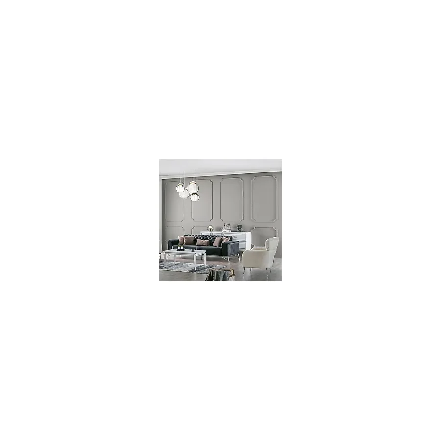 Weltew Home Mudanya Koltuk Takımı 3+1 Füme-Krem