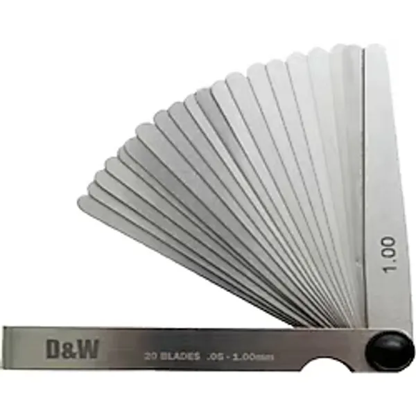 WERKA Dwmeasuring 20 Yaprak Filler Çakısı Sentil 0.02 - 0.40" / 100MM DW9FC2010N