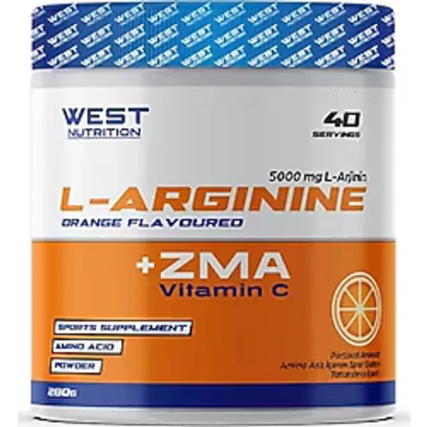West Nutrition L-Arjinin ZMA Vitamin C 40 Servis Portakal Aromalı