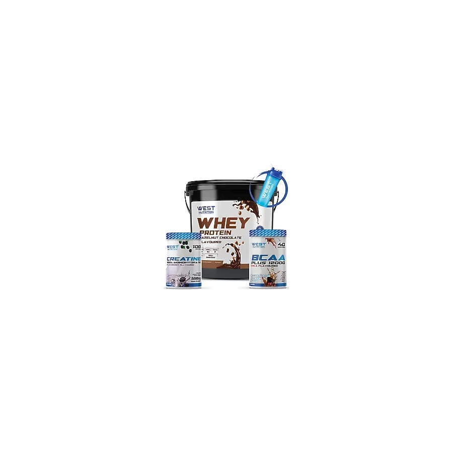 West Nutrition Whey Protein Tozu 3600 gr BCAA Kreatin Monohidrat Paketi