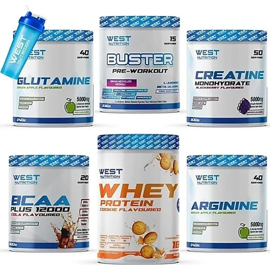 West Nutrition Whey Protein Tozu Bcaa Preworkout Kreatin L-Glutamin L-Arjinin Paketi