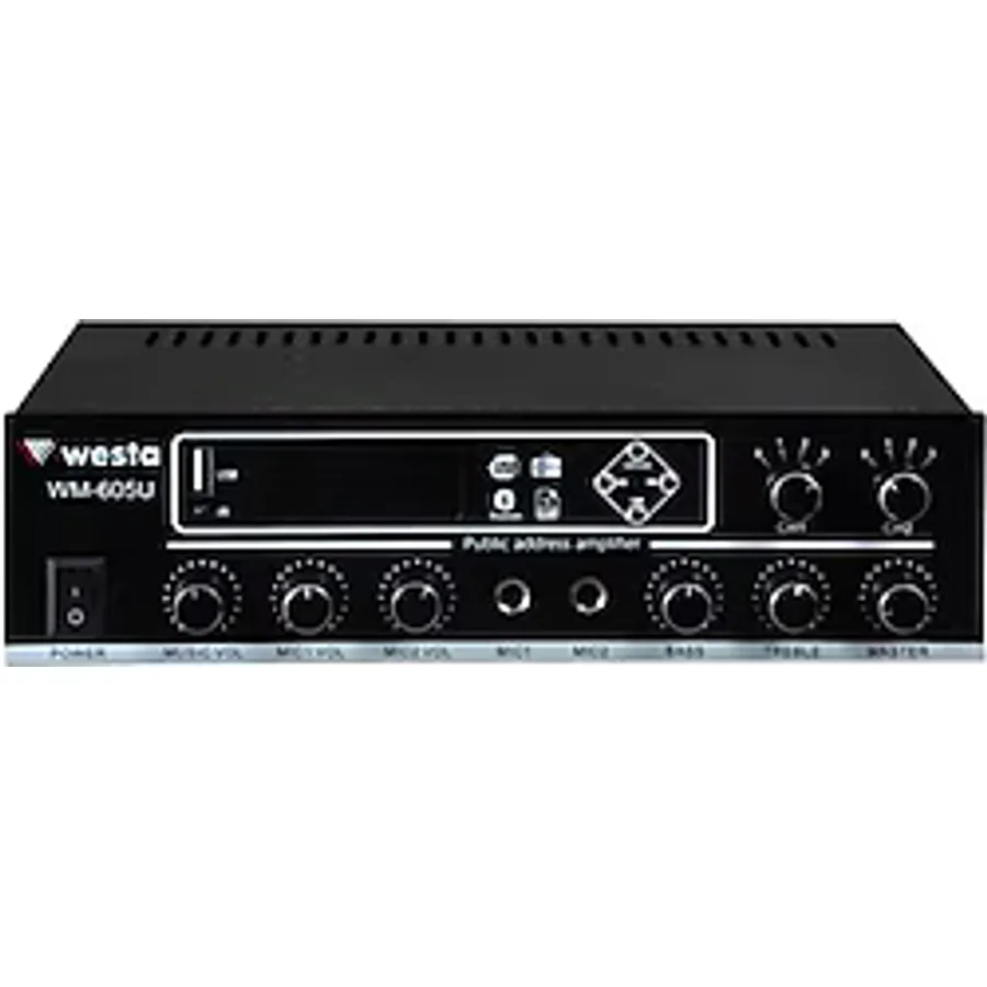 Westa WM-605U 100 W Trafolu 2 Kanallı Mikser Amfi