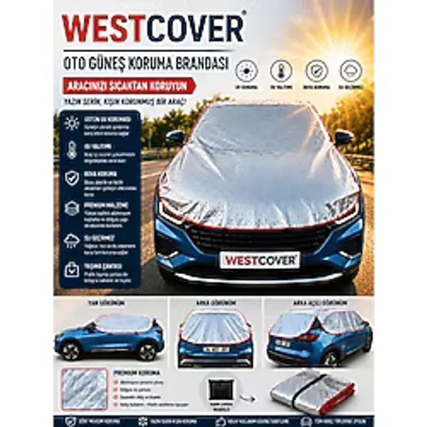 WestCover Hyundai Tucson Uyumlu Uyumlu Oto Güneşlik Yarım Araba Brandası Güneş Koruyucu (2020-2026)