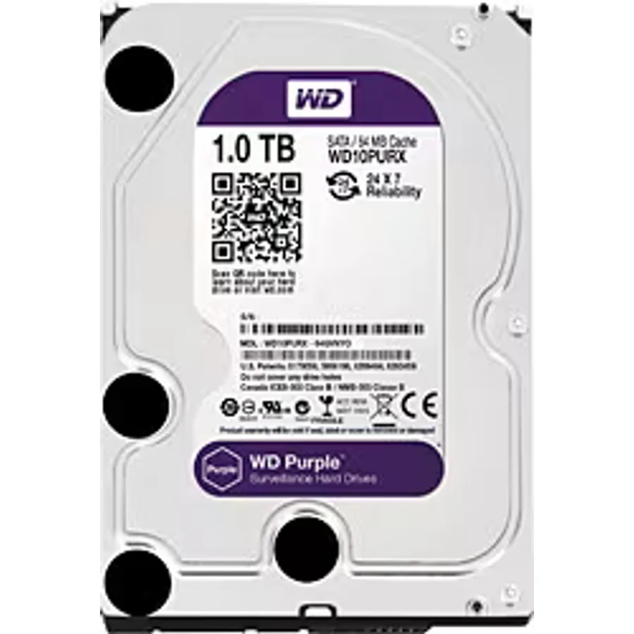 Western Digital Purple WD10PURX SATA 3.0 5400 RPM 3.5" 1 TB Harddisk