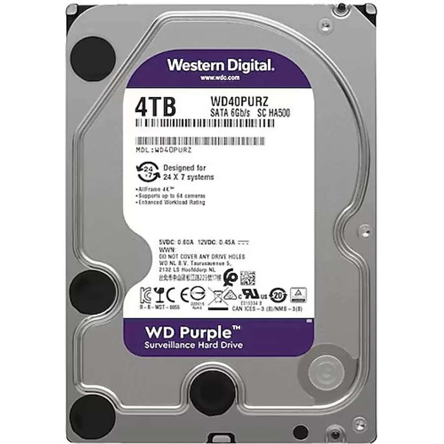 Western Digital Purple WD40PURZ SATA 3.0 5400 RPM 3.5" 4 TB Harddisk