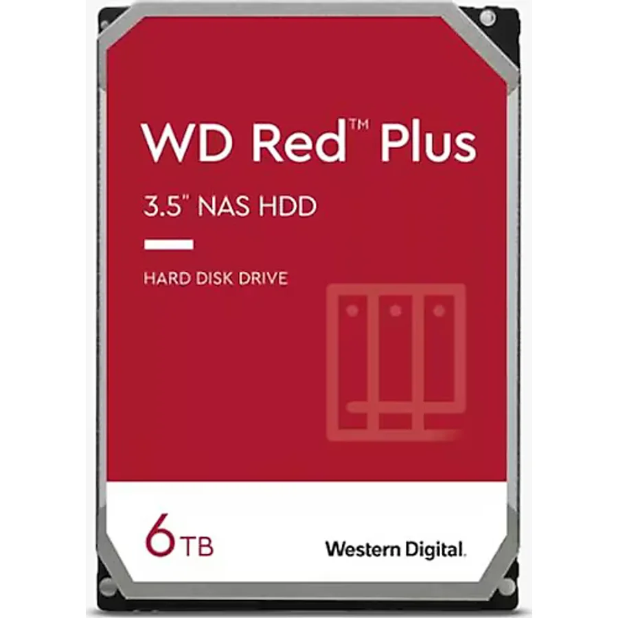 Western Digital Red Plus WD60EFPX SATA 3.0 5400 RPM 3.5" 6 TB Harddisk