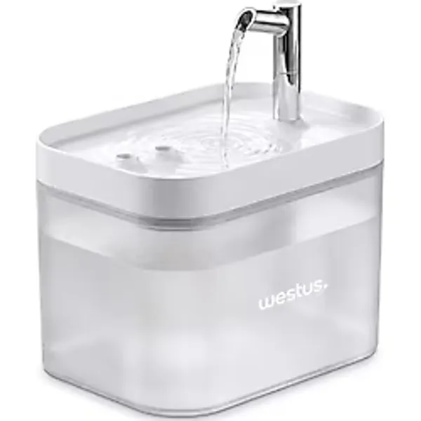 Westus İnpets H13TM 1.5 Litre Ultra Sessiz Evcil Hayvan Kedi Köpek Su Pınarı Çeşmesi Su Sebili Şelalesi 3 Akış Hızı Kontrollü Yıkanabilir Filtreli Gıda Sınıfı Antibakteriyel (Bpa Free)