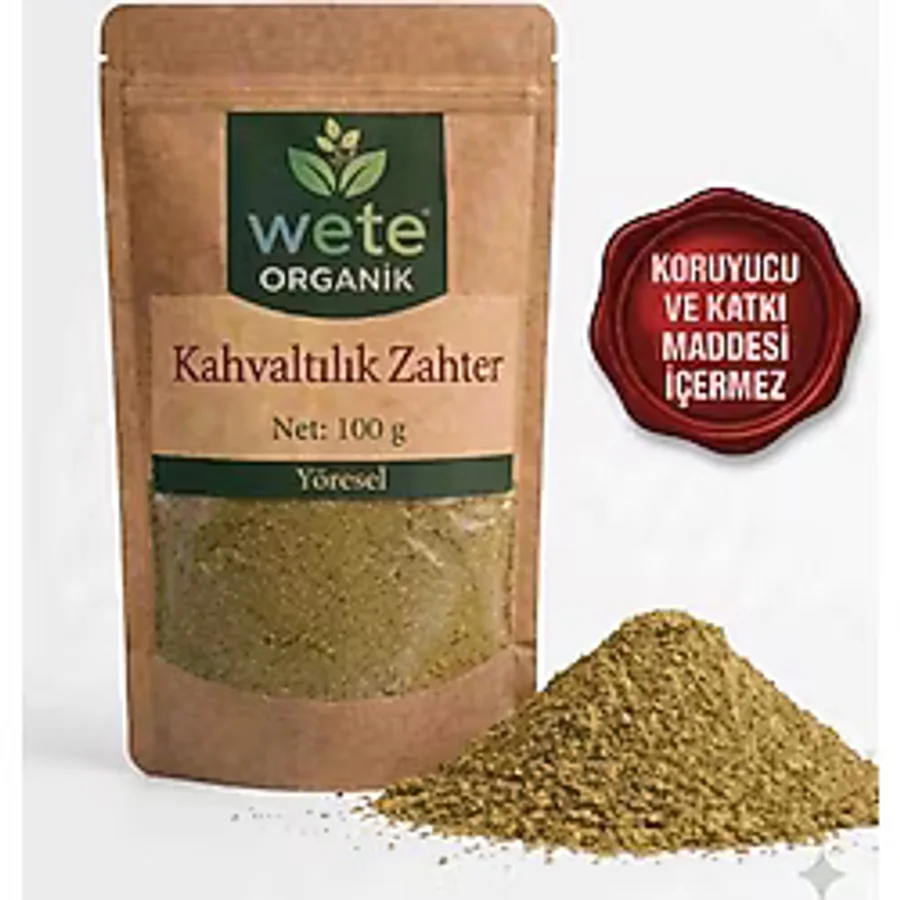 Wete Organik Ev Yapımı Kahvaltılık Zahter 100 gr Antakya Toz Zahter