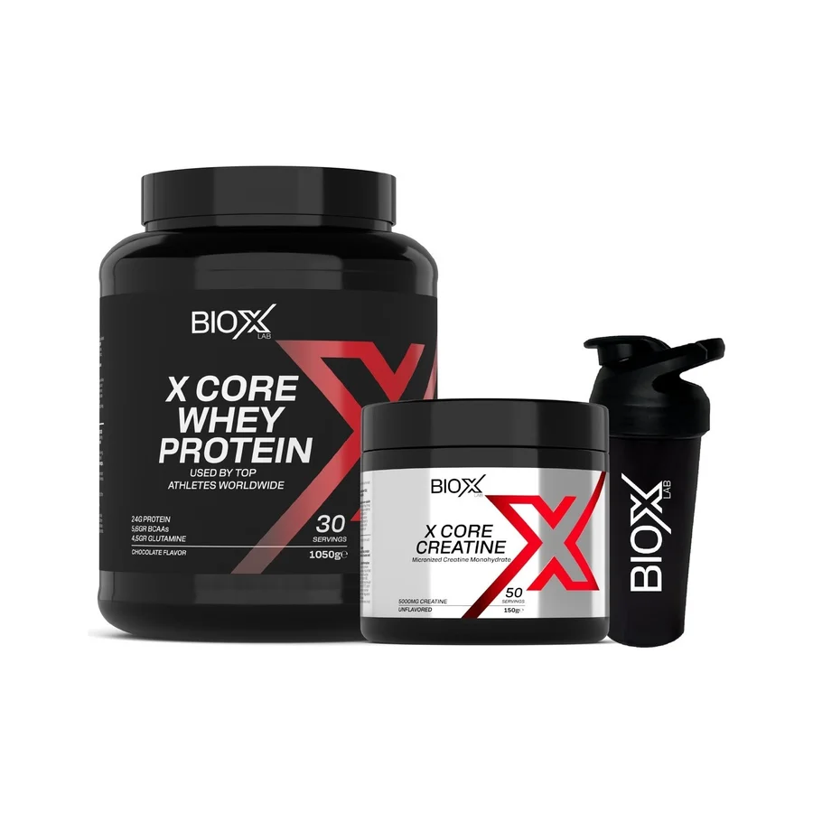 Whey Protein Çikolata Protein Tozu 30 Servis 1050 gr + Kreatin 50 Servis 150 gr Creatine + Shaker