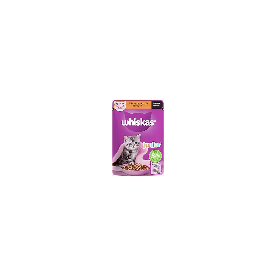 Whiskas Gravy Soslu Kümes Hayvanlı 85 gr Yavru Kedi Yaş Maması
