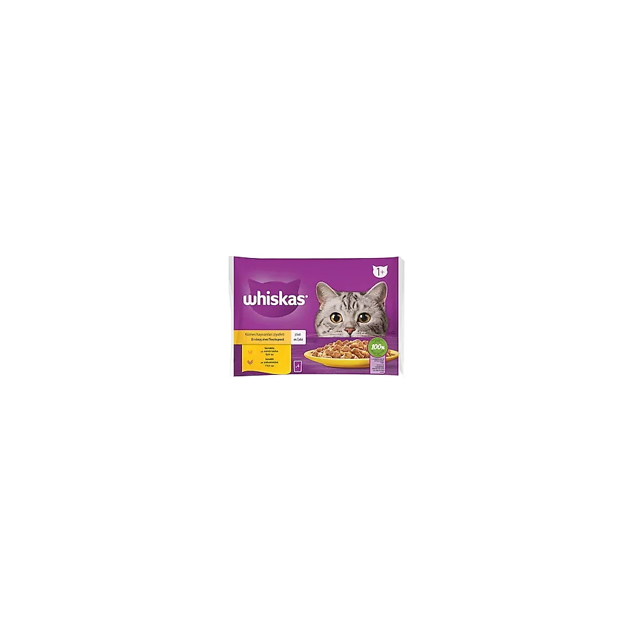 Whiskas Kümes Hayvanları Ziyafeti 4x85 gr Yetişkin Kedi Yaş Maması