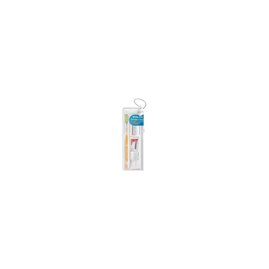 White Glo Travellers Pack Seyahat Seti Diş Macunu 24 Gr + Diş Fırçası + Esnek Kürdan + Çanta