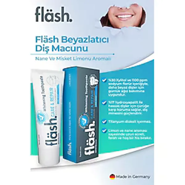 Whitesmile Flash Whitening Toothpaste Nane ve Misket Limonu Aromalı Diş Macunu 75 ml