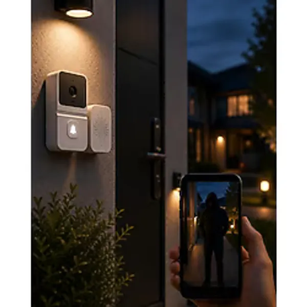 Wifi Akıllı Kapı Zili Gece Görüşlü Kameralı Kablosuz Güvenlik Sistemi - Lisinya