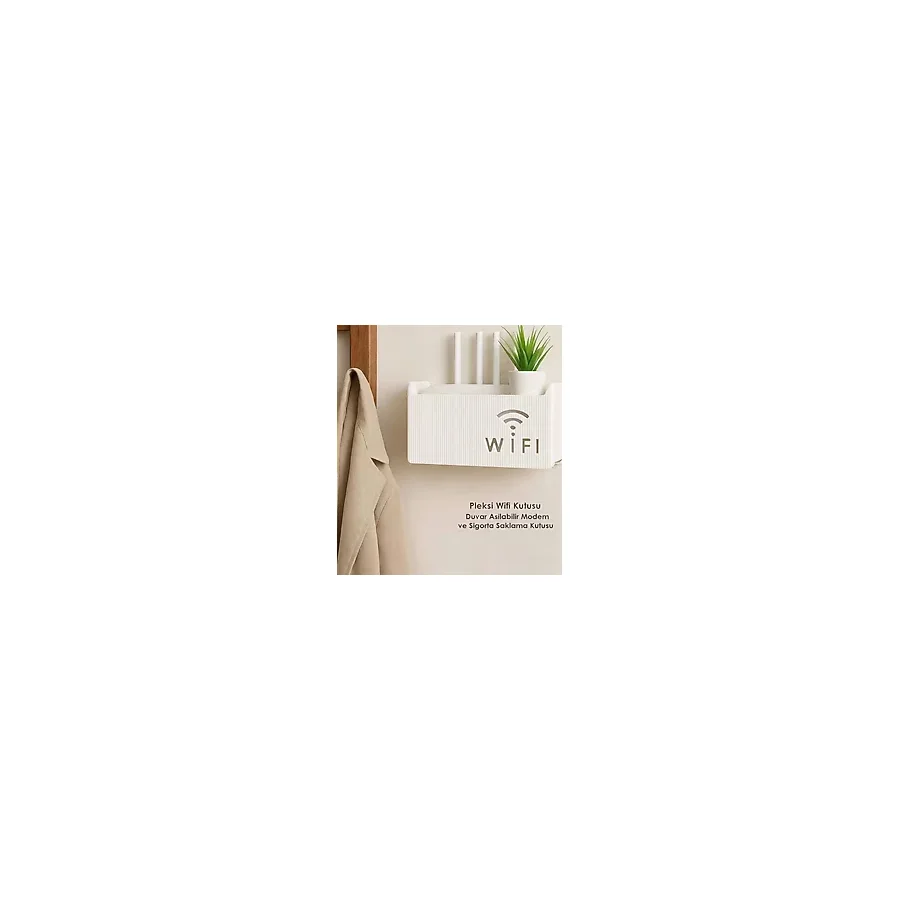 Wifi Saklama Kutusu Duvara Asıla Bilir Pleksi Modem Ve Sigorta Saklama Kutusu