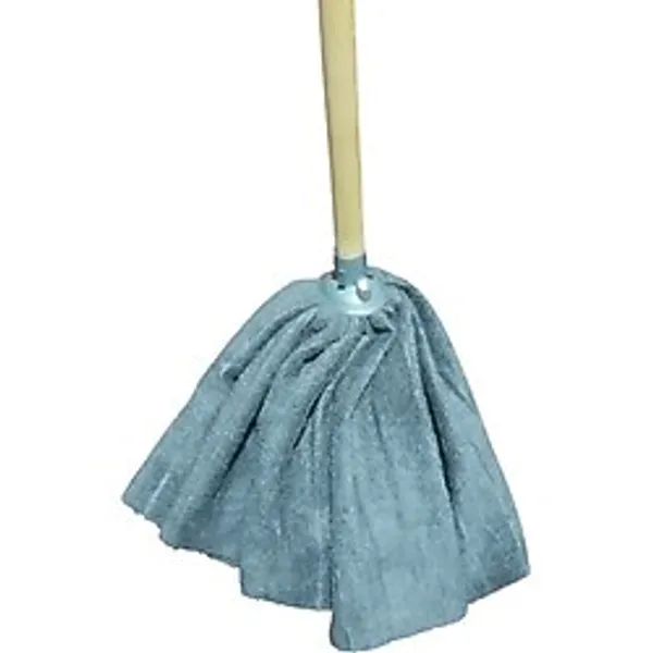 Wikro 1 Adet Mop 1 Adet Ahşap Sapı ile Takım Mikrofiber Tipi Mop Paspas Gri - Çok Renkli