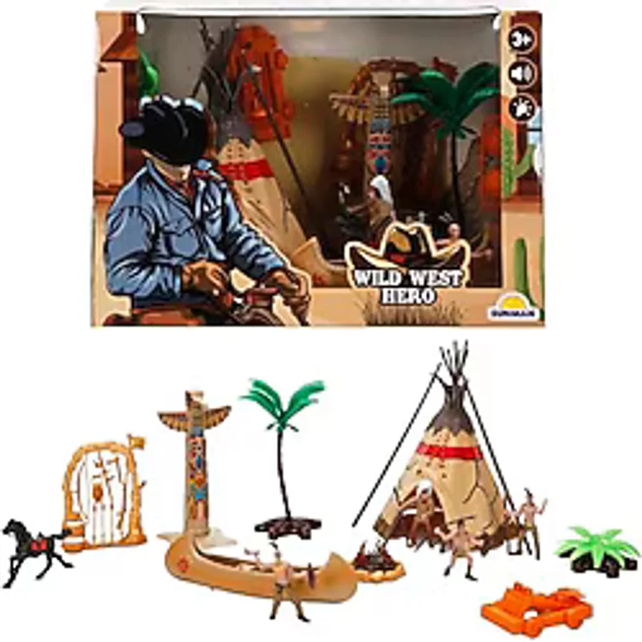 Wild West Hero Kovboy Oyun Set Set Kızıldereli Çadır Müzikli/Işıklı