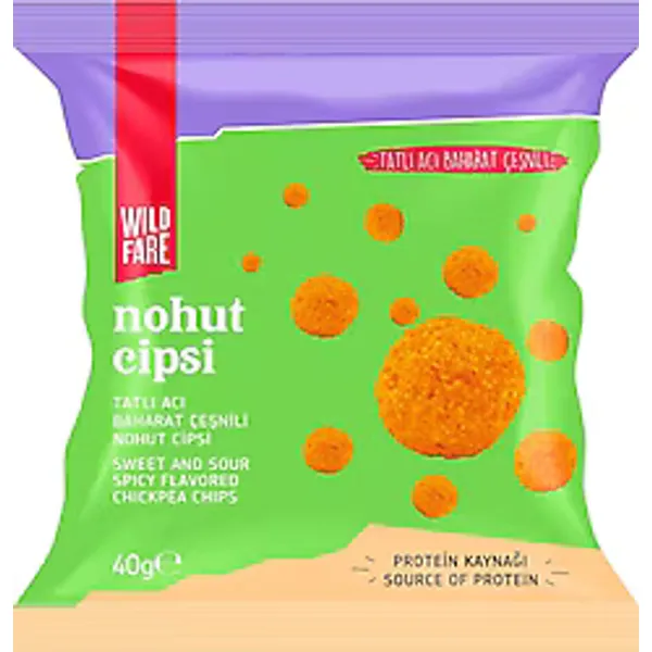 Wildfare Tatlı Acı Baharat Çeşnili Nohut Cipsi 40 gr