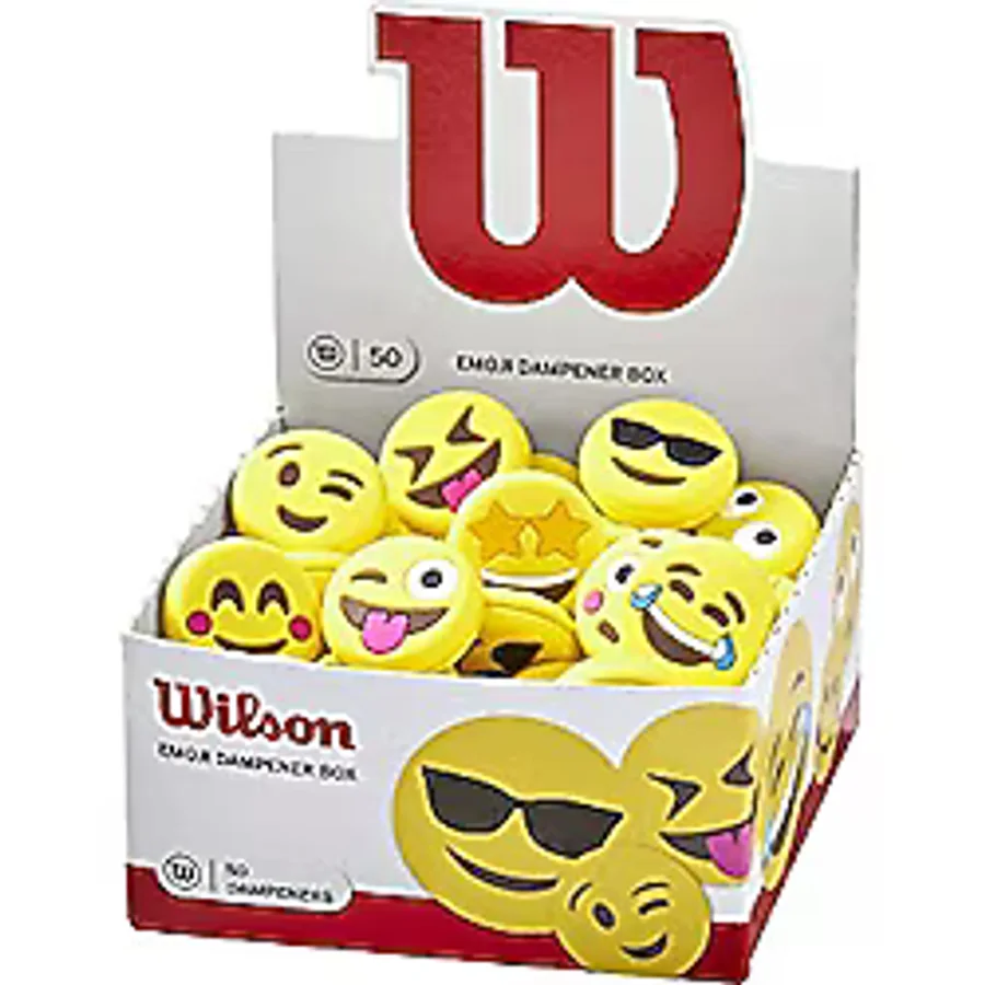 Wilson Emoji motifli titreşim sönümleyici, 50'li paket, sarı/siyah, WR8404901001