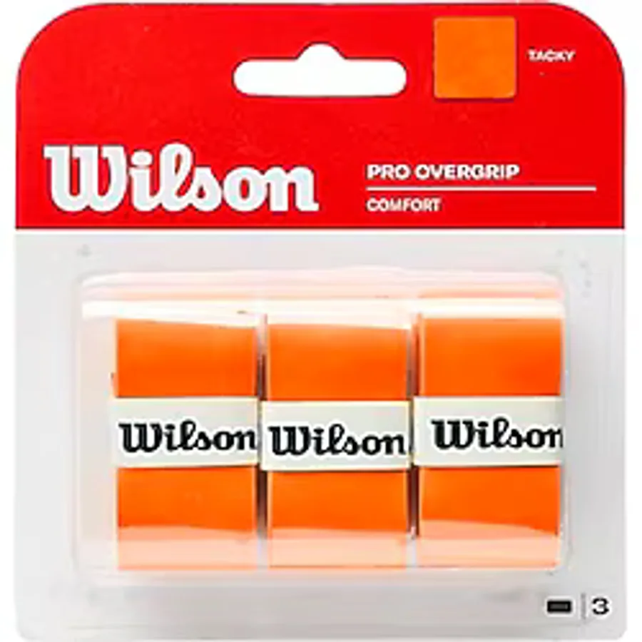 Wilson Pro Overgrip tenis raketi için, 3'lü paket, turuncu, WRZ470820