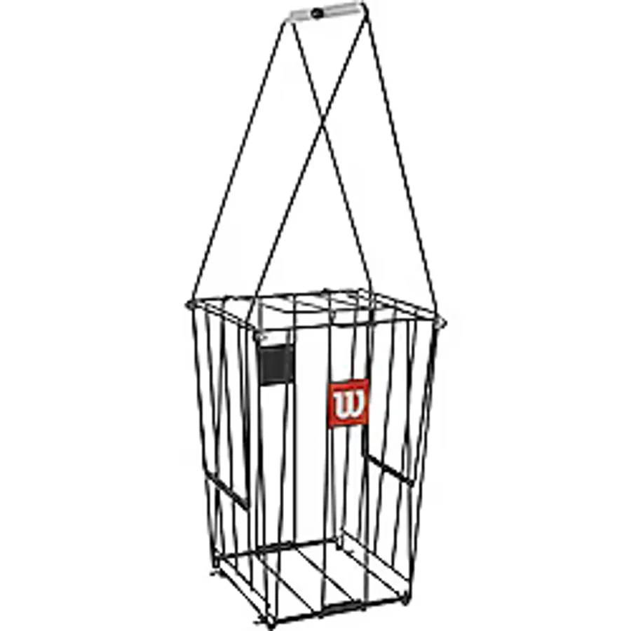 Wilson Top Toplama Sepeti, Ball Pick Up, 75 Tenis Topu için, Çelik, Siyah, WRZ323700