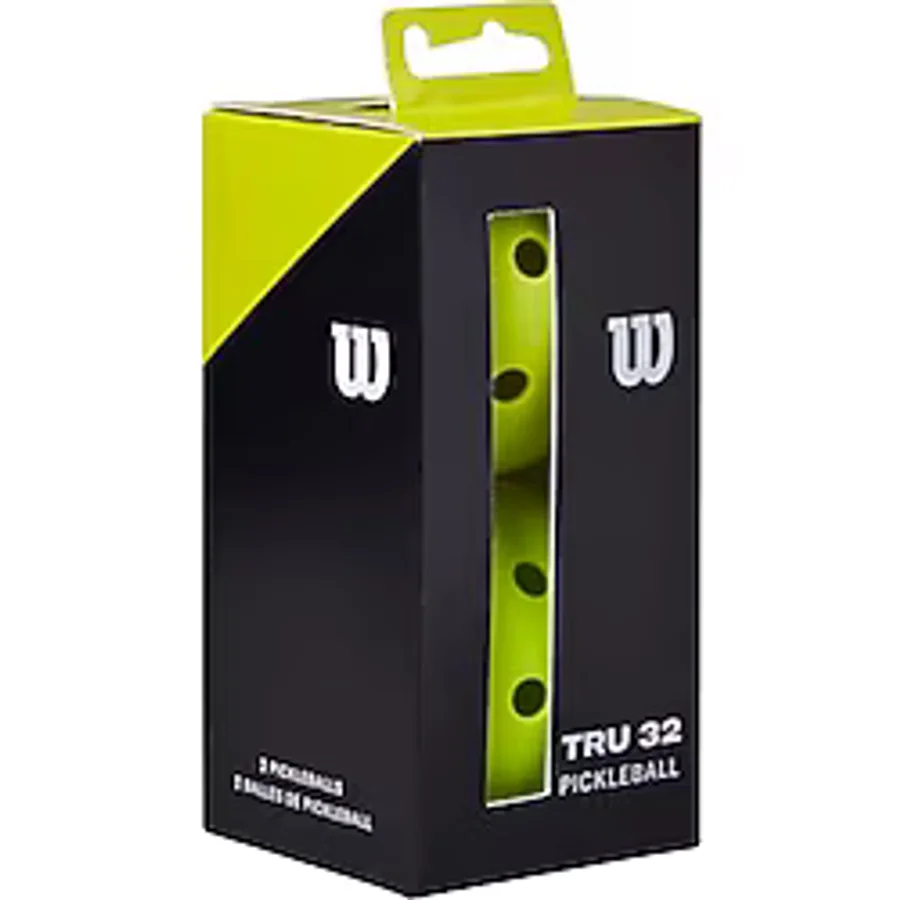 Wilson TRU 32 Top, 2'li Paket, Pickleball Topları, 32 Delik, Tutarlı Uçuş Özellikleri