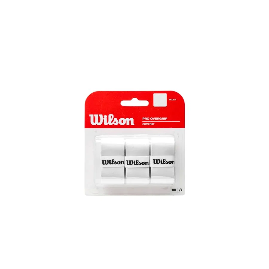 Wilson Üniseks Comfort Pro Overgrip 3'lü paket Tutma bantları,Weib,3 Stück