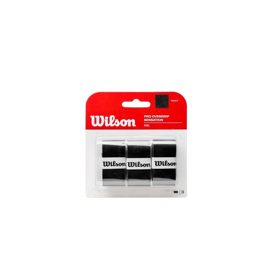 Wilson üniseks Pro Overgrip Sensation 3'lü paket kavrama bantları,Schwarz,3 Stück