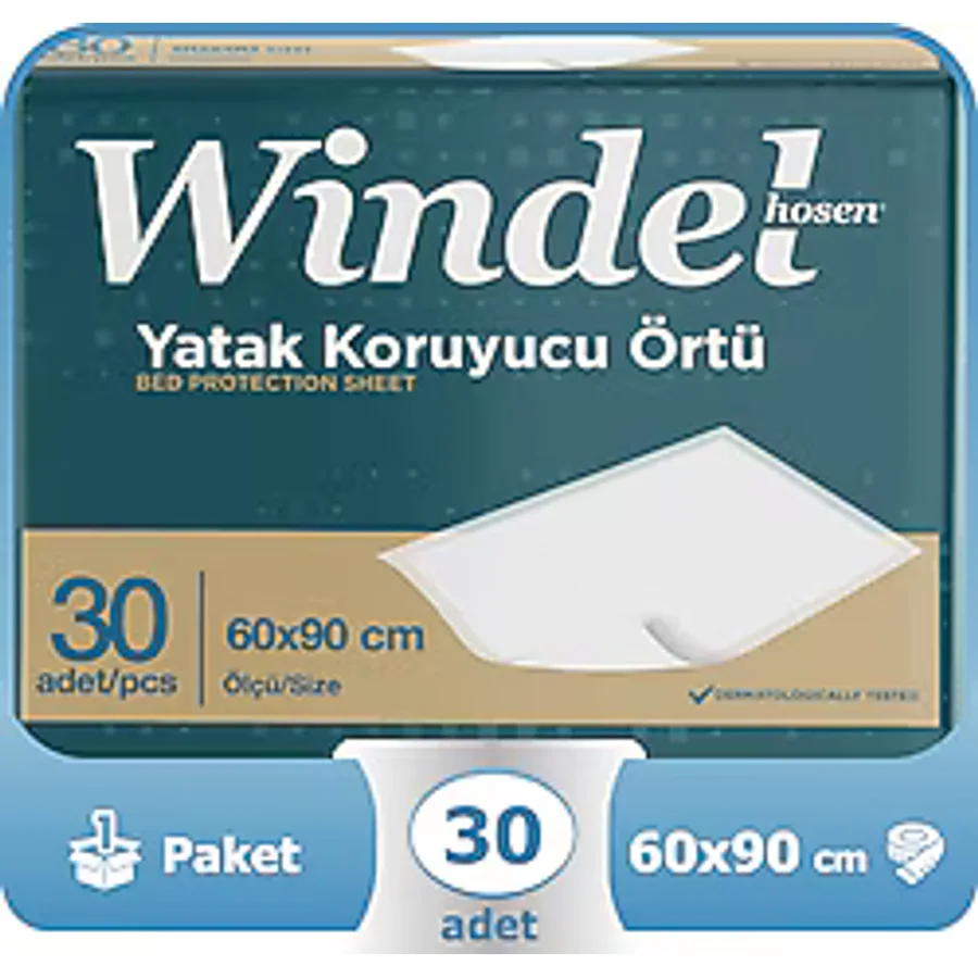 Windelhosen 60x90 cm 30'lu 2 Adet Yatak Koruyucu Örtü