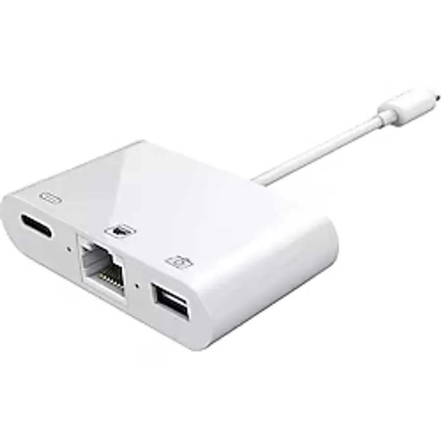 Winex 3in1 Lightning To Rj45 + Usba + Lightning Şarj Girişli Dönüştürücü Adaptör