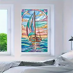 WINK FOL Cam Vitray Folyo, Kendinden Yapışkanlı, Desenli Buzlu Cam Folyo 61x100 cm