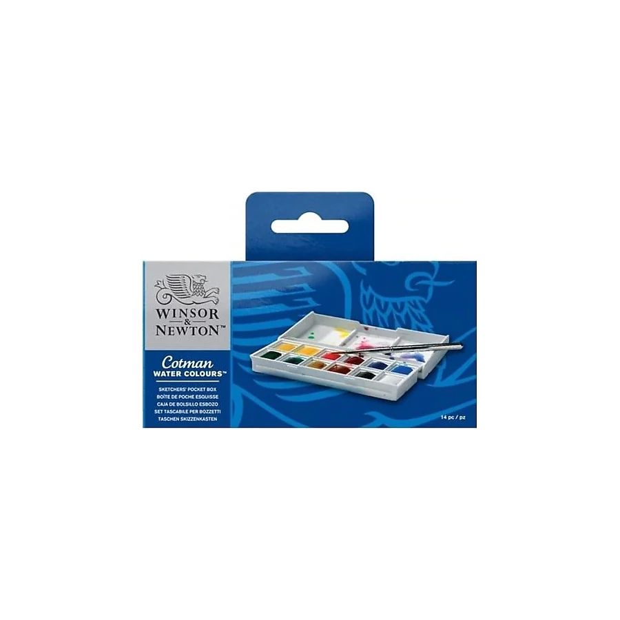 Winsor & Newton Cotman Sketchers Pocket Box 1/2 Tablet 12'li Sulu Boya