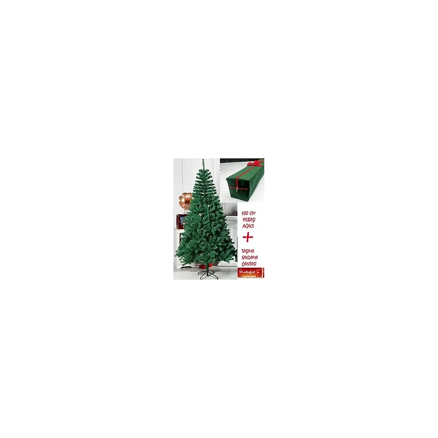 Winterfest Yılbaşı Çam Ağacı 180 Cm 580 Dal Taşıma Çantası Hediyeli