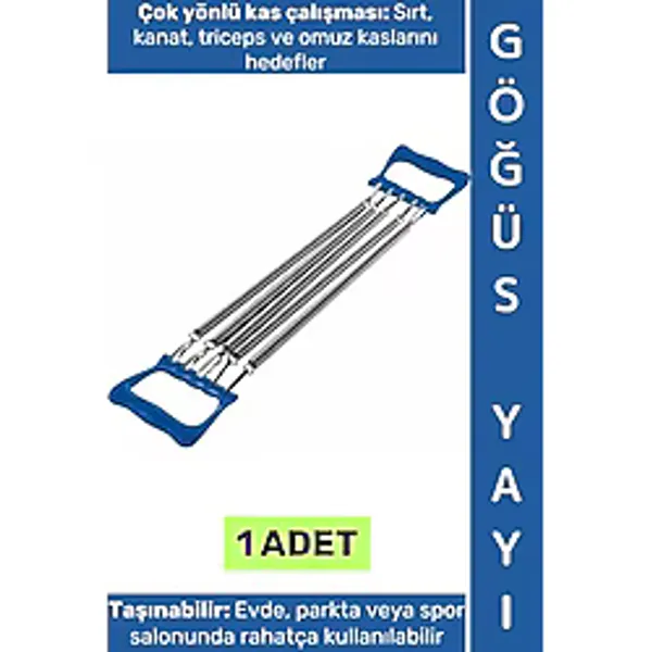 Wintoup #egzersizaleti Sırt Kanat Triceps Omuz Kas Spor Fitness Antrenman Dayanıklı Çelik 5'li Göğüs Yayı - Çok Renkli